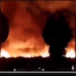 احتراق مزارع مدينة فارس