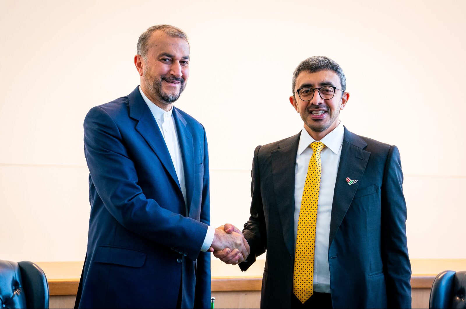 عبد الله بن زايد ووزير الخارجية الإيراني