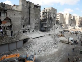 انهيار مبنى في حلب